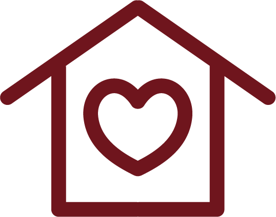 ハートあふれる家マーク